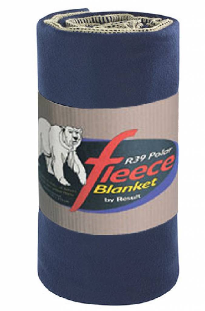 Fleece deken Deluxe 140 x 175 cm. Navy Blauw