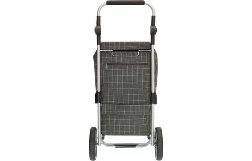 Boodschappentrolley met Verstelbaar handvat en koelvak - Grijs  geruit