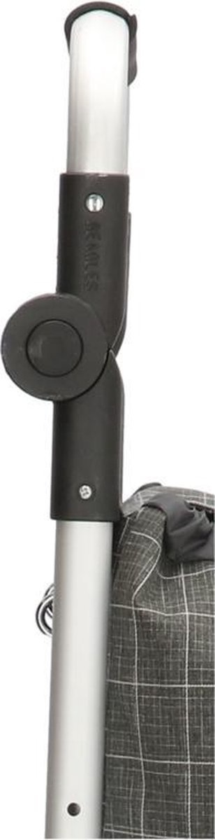 Boodschappentrolley met Verstelbaar handvat en koelvak - Grijs  geruit