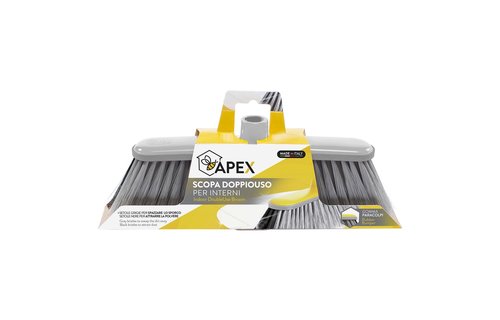 Binnen bezem met dubbele borstelharen  "Dopplouso"