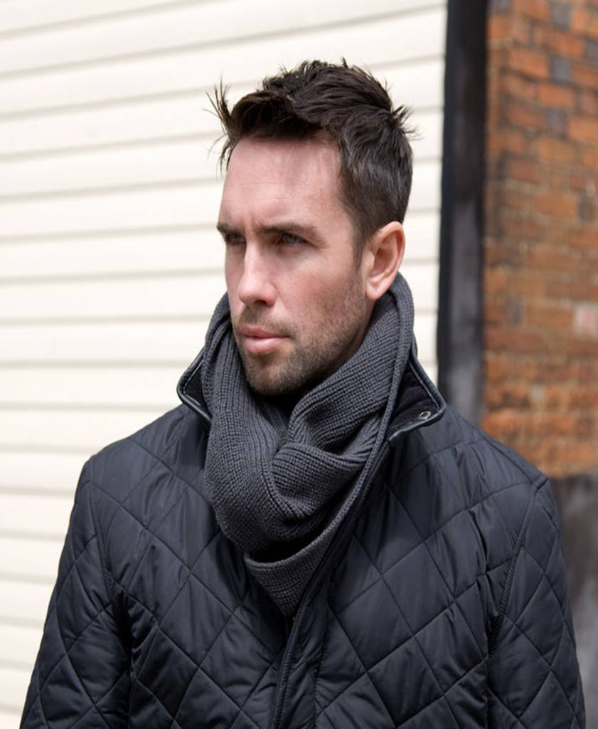 Gebreide colsjaal Charcoal Grijs Unisex