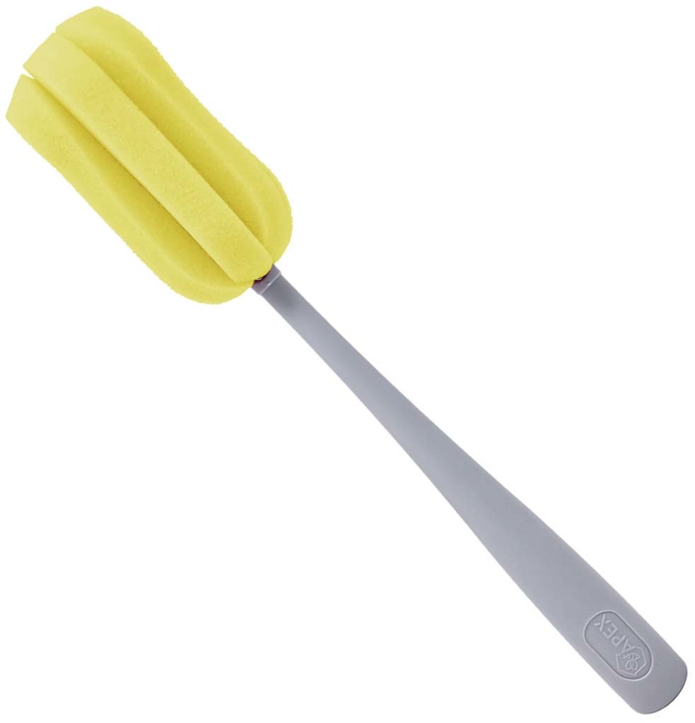 Glazen- en flessen borstel met spons