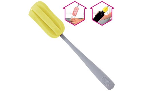 Glazen- en flessen borstel met spons Glazen- en flessen borstel met spons