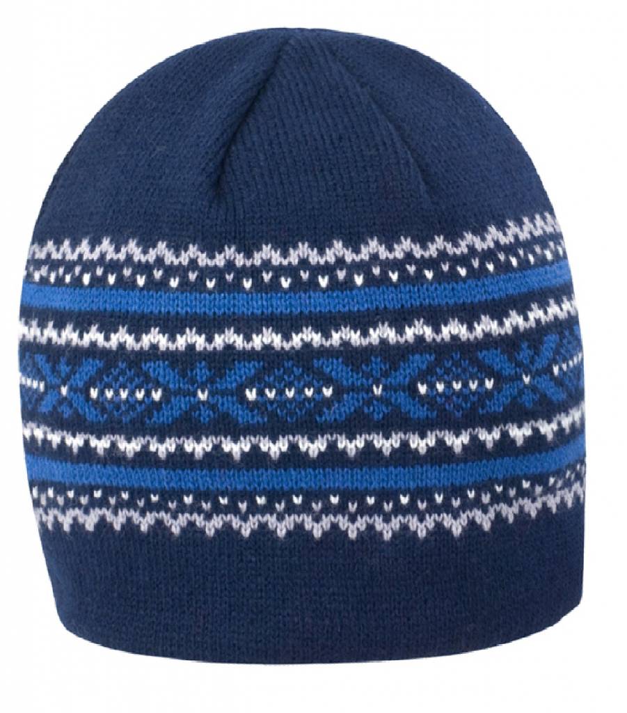 Gebreide Aspen muts Blauw/Grijs/Blauw
