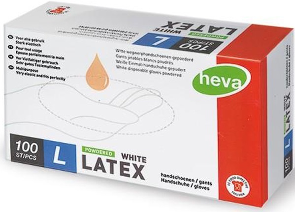 Latex handschoenen gepoederd per 100 st.