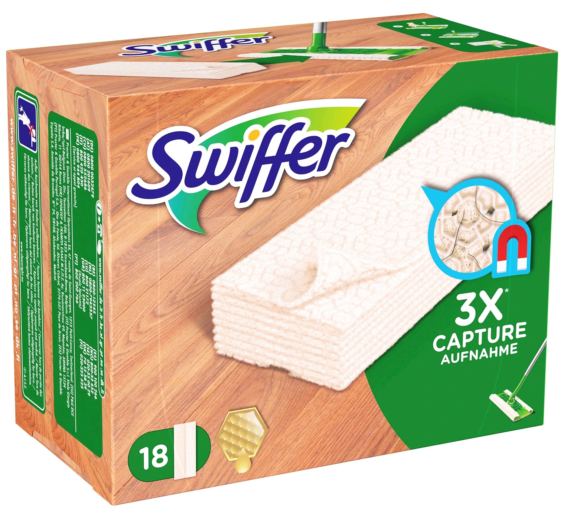 Vloerdoeken met bijenwas voor hout en parket (18 stuks)