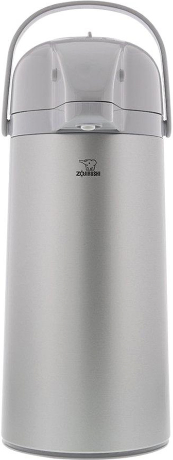 Pompthermos  met glazen binnen fles - Zilvergrijs - 1,9L