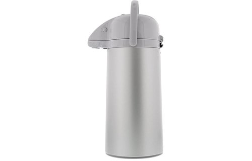 Pompthermos  met glazen binnen fles - Zilvergrijs - 1,9L Pompthermos  met glazen binnen fles - Zilvergrijs - 1,9L