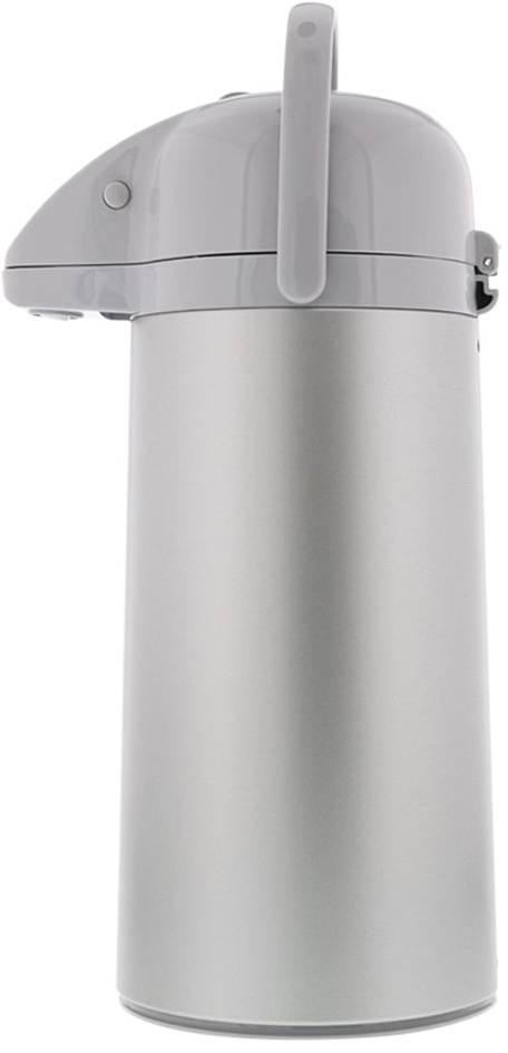 Pompthermos  met glazen binnen fles - Zilvergrijs - 1,9L Pompthermos  met glazen binnen fles - Zilvergrijs - 1,9L