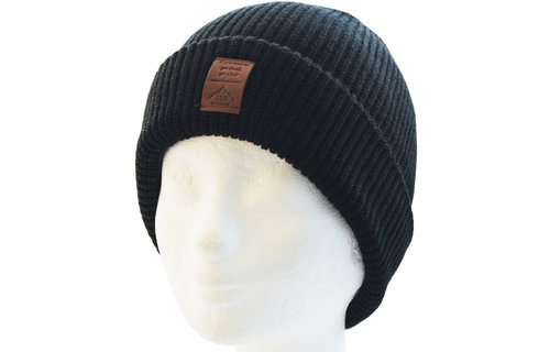 Gebreide muts met logo (unisex) - Black Gebreide muts met logo (unisex) - Black