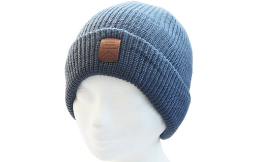 Gebreide muts  met logo (unisex) -  New Blue Gebreide muts  met logo (unisex) -  New Blue