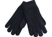 Gebreide heren handschoenen met pelsvoering  - Black