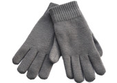 Gebreide heren handschoenen met pelsvoering  -  Kaki
