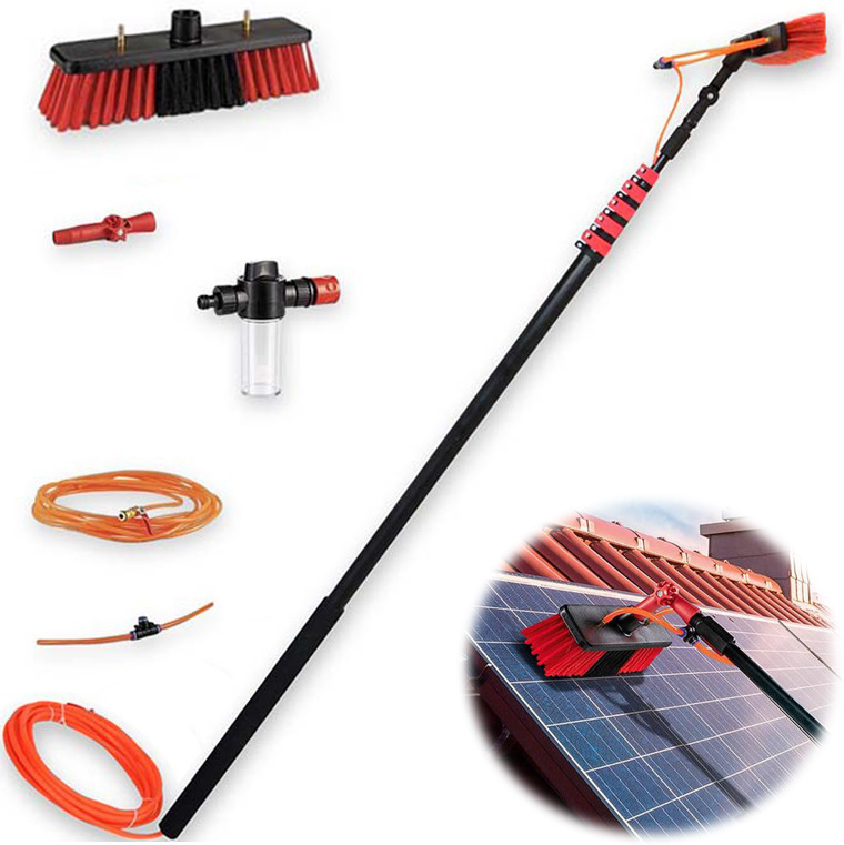 Waterdoorlatende telescoopsteel  4,60 m.   met toebehoren