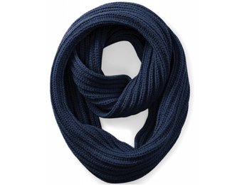 Rondgebreide sjaal French Navy