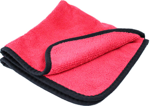 Microvezeldoeken   "Waxx"   3 Stuks   Rood - zwart   40 x 40 cm