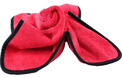 Microvezeldoeken   "Waxx"   3 Stuks   Rood - zwart   40 x 40 cm