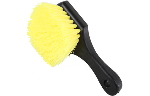 Velgenborstel "Waxx"  korte steel  Zwart/Geel Velgenborstel "Waxx"  korte steel  Zwart/Geel