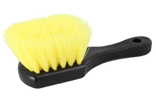 Velgenborstel "Waxx"  korte steel  Zwart/Geel Velgenborstel "Waxx"  korte steel  Zwart/Geel