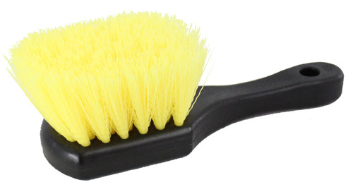 Velgenborstel "Waxx"  korte steel  Zwart/Geel Velgenborstel "Waxx"  korte steel  Zwart/Geel