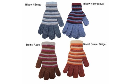 Handschoenen gestreept in verschillende kleuren