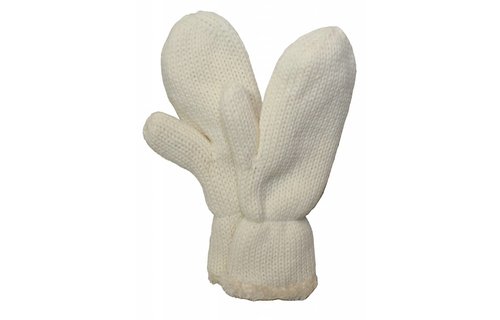 Dames want met pels ecru