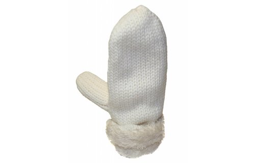 Dames want met pels ecru