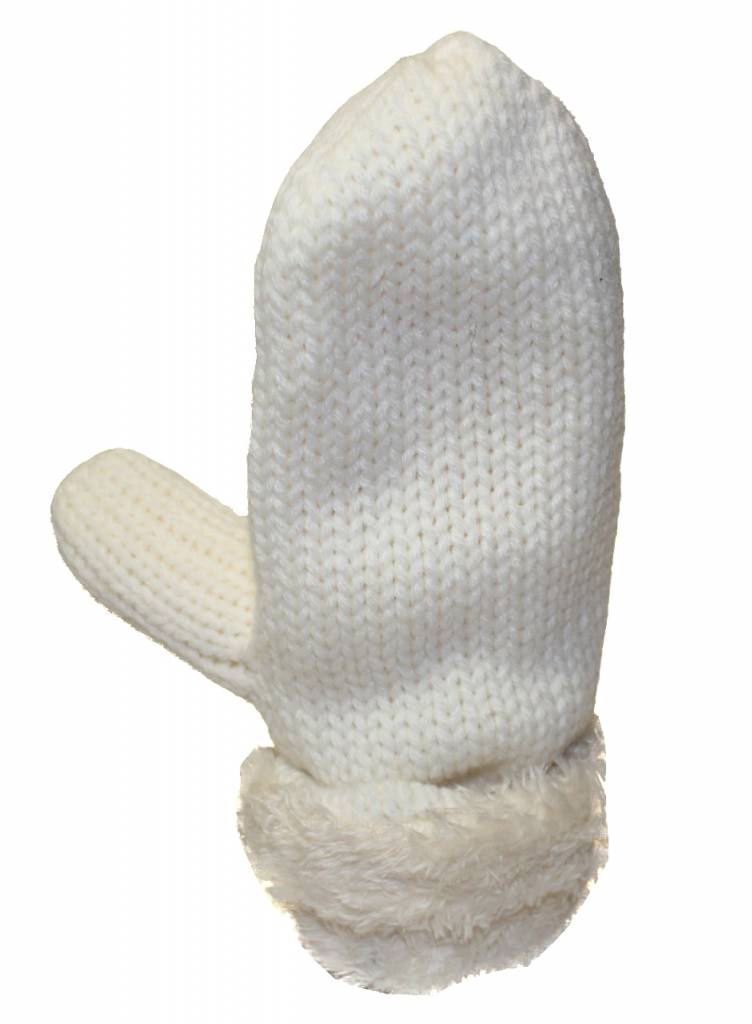 Dames want met pels ecru