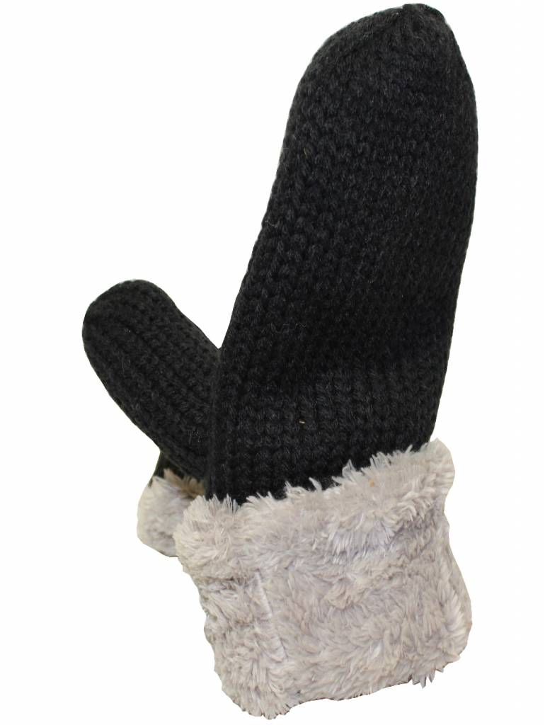 Dames want met pels zwart