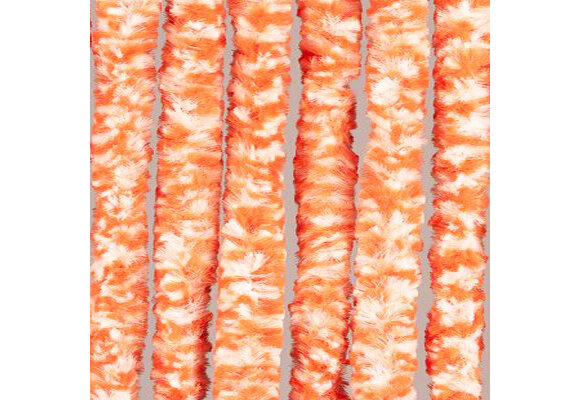 Vliegengordijn kattenstaart 90x220 cm.   Oranje / Wit   Mix