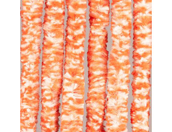 Vliegengordijn kattenstaart 100x220 cm. Oranje / Wit Mix