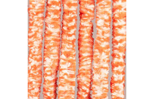 Vliegengordijn kattenstaart 100x220 cm. Oranje / Wit Mix
