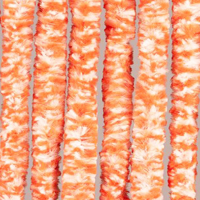 Vliegengordijn kattenstaart 100x220 cm. Oranje / Wit Mix Vliegengordijn kattenstaart 100x220 cm. Oranje / Wit Mix