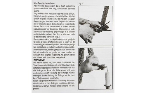 Vliegengordijn kattenstaart 100x220 cm. Oranje / Wit Mix