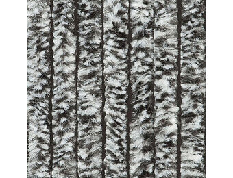 Vliegengordijn kattenstaart 90x220 cm.  Zwart / Wit   Mix