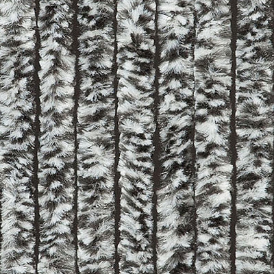 Vliegengordijn kattenstaart 100x220 cm.  Zwart / Wit   Mix