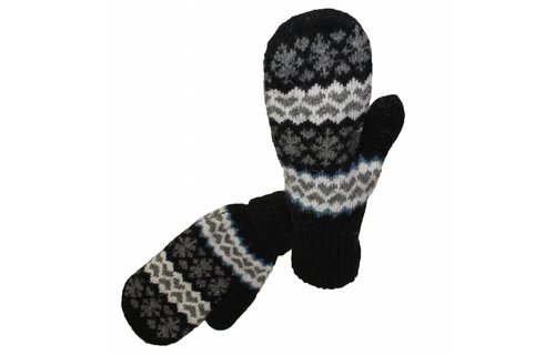 Gebreide Dames want zwart design Gebreide Dames want zwart design