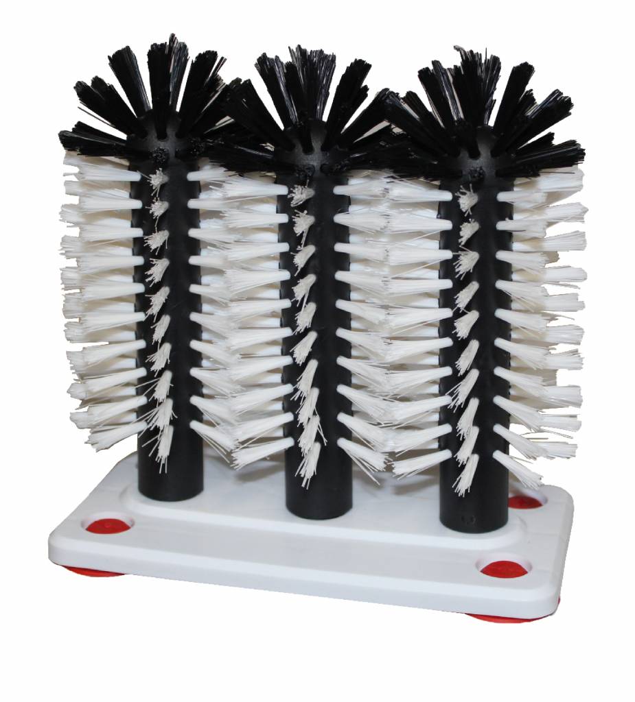 Glazen spoelborstel 3 tap