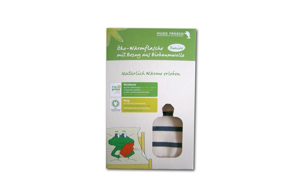 Bio Warmwaterkruik Junior Blauw/Wit Bio Warmwaterkruik Junior Blauw/Wit