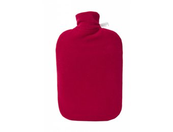 Warmwaterkruik Comfort fleece rood