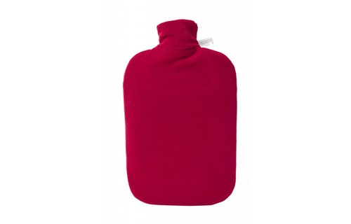 Warmwaterkruik Comfort fleece rood