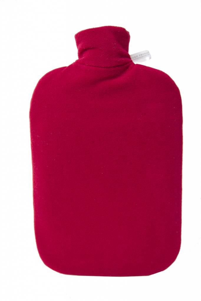 Warmwaterkruik Comfort fleece rood