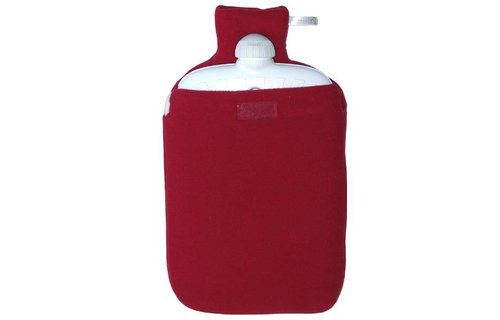 Warmwaterkruik Comfort fleece rood