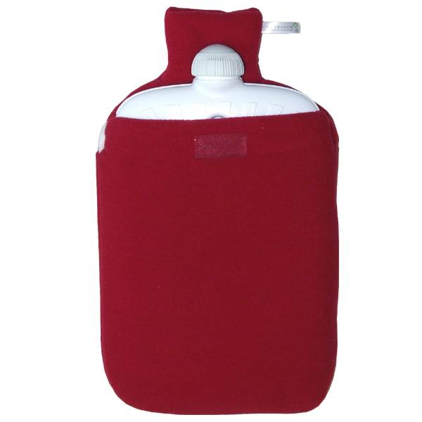 Warmwaterkruik Comfort fleece rood