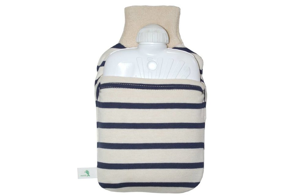 Bio Warmwaterkruik Junior Blauw/Wit Bio Warmwaterkruik Junior Blauw/Wit