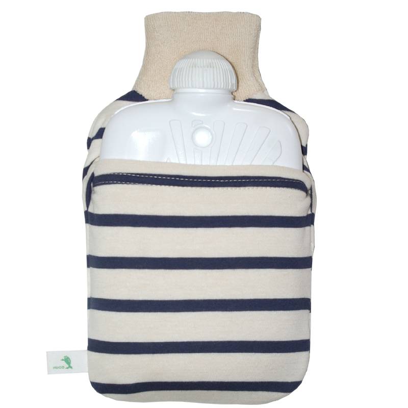 Bio Warmwaterkruik Junior Blauw/Wit