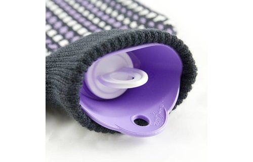 Warmwaterkruik gebreide overtrek Lavendel