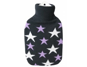 Warmwaterkruik gebreid Ster Lavendel