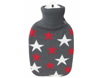 Warmwaterkruik gebreid Ster Bordeaux