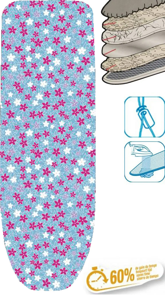 Strijkplankhoes 5 lagen maat  A  140 x 50 cm    Sirio